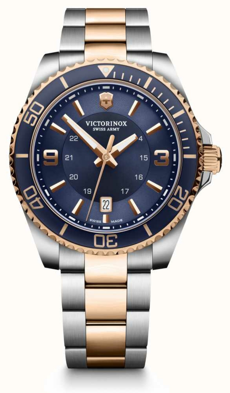 Men'S Victorinox | Victorinox Maverick Two-Tone Blue And Rose-Gold