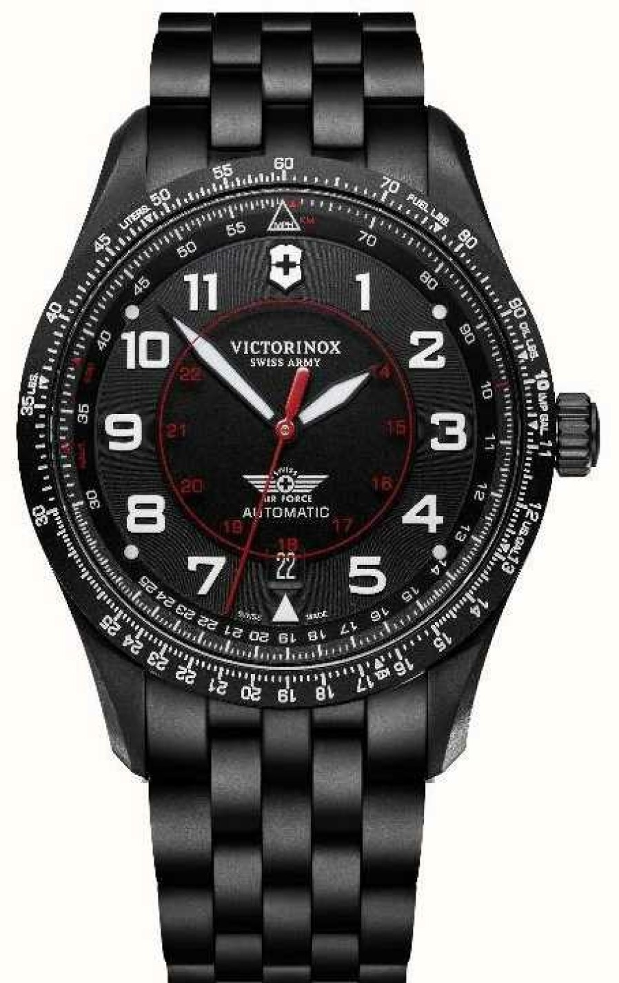 Men'S Victorinox | Victorinox | Airboss Mechanical | Men'S | Black Pvd Bracelet | Black Dial