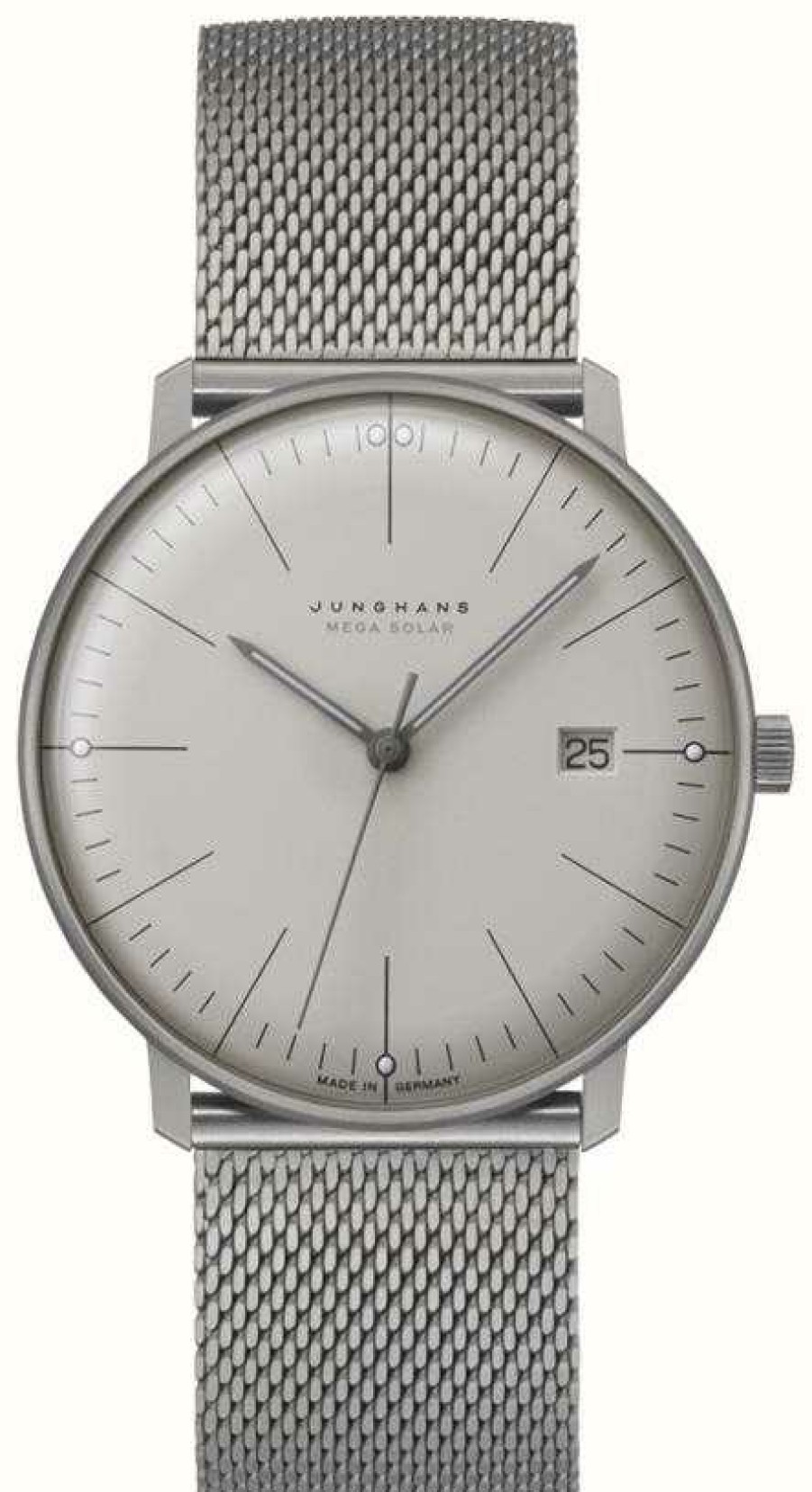 Men'S Junghans | Junghans Max Bill Mega Solar Sapphire Glass | Titanium Strap