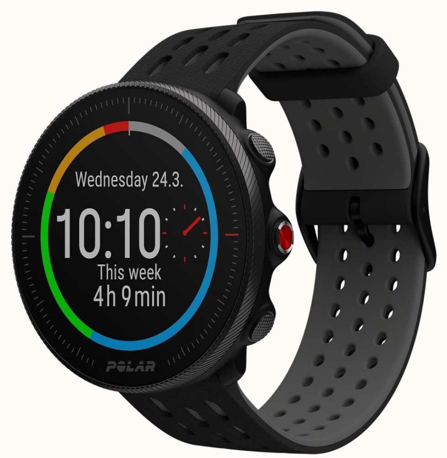 Men'S Polar | Polar Vantage M2 Multisport Gps Smartwatch Black & Grey (S-L)