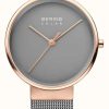 Women'S Bering | Bering Women'S Grey Mesh Solar Watch