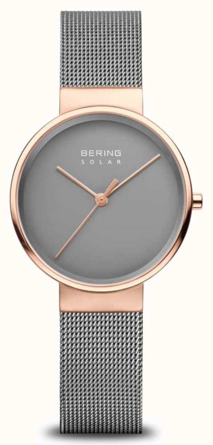 Women'S Bering | Bering Women'S Grey Mesh Solar Watch