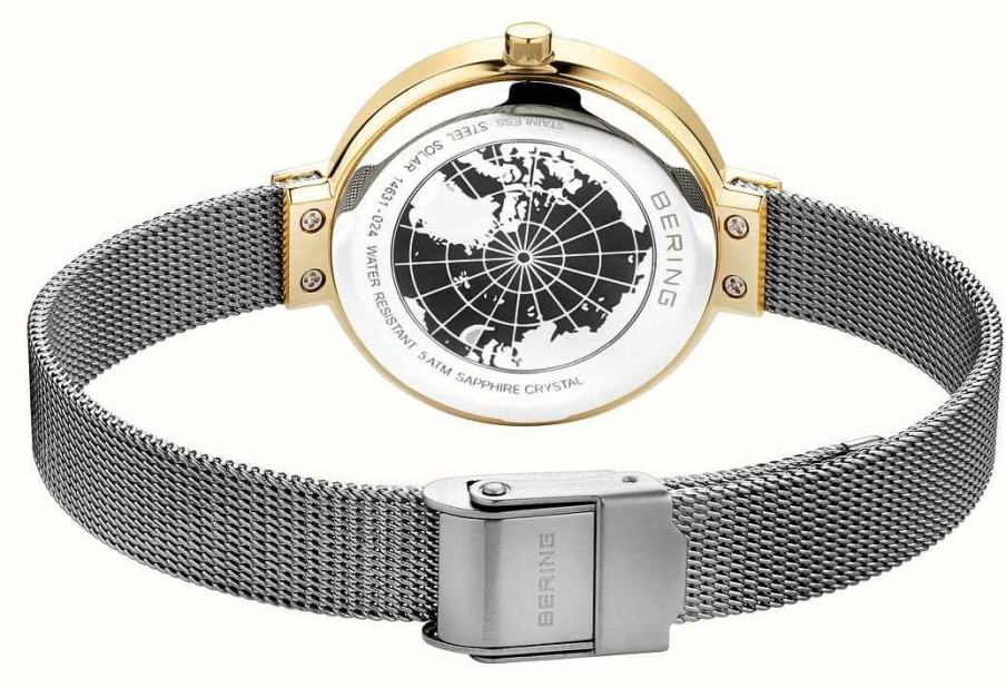 Women'S Bering | Bering Women'S Solar Watch Gold/Silver