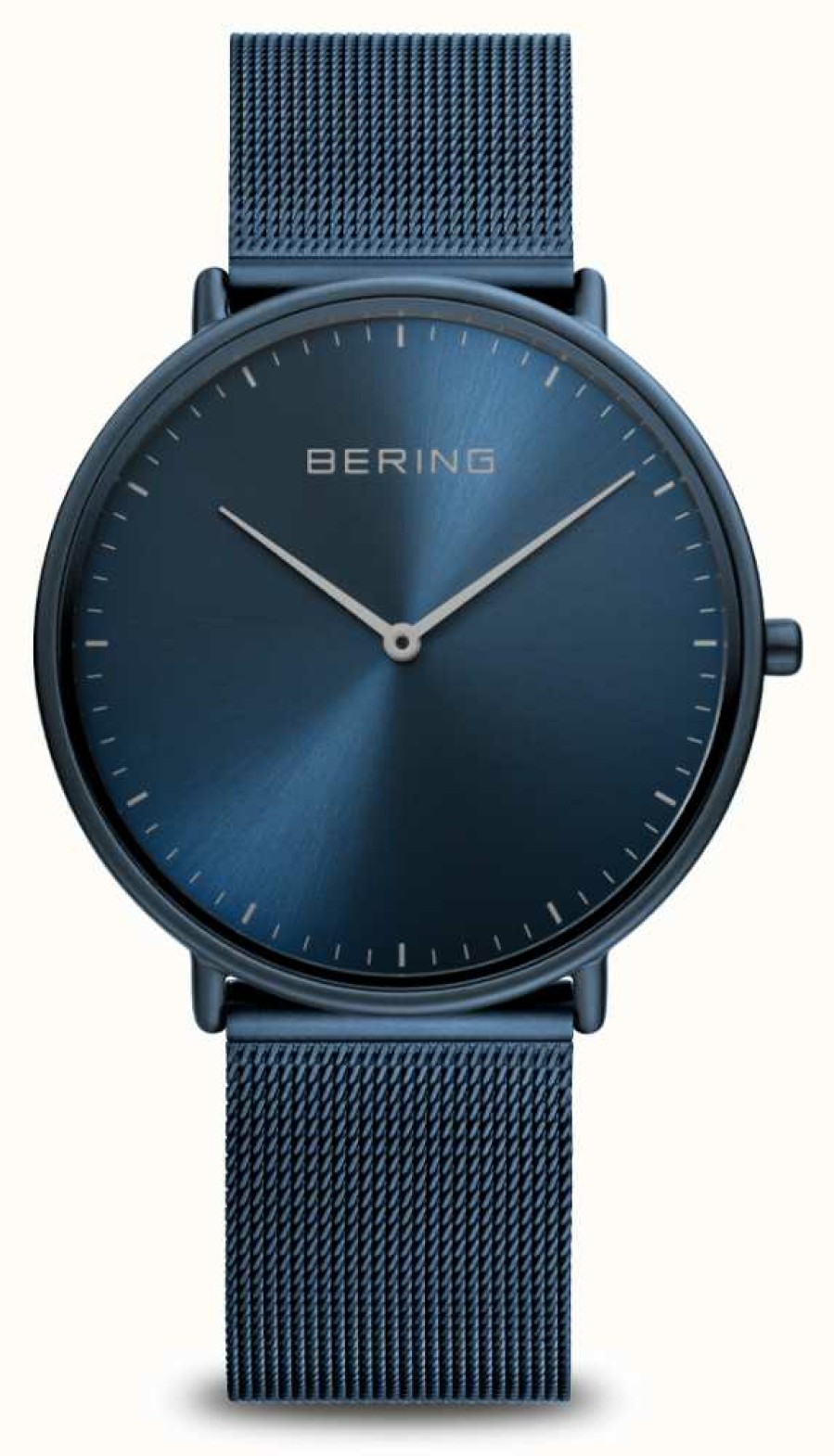 Women'S Bering | Bering Classic Blue Steel Mesh Bracelet