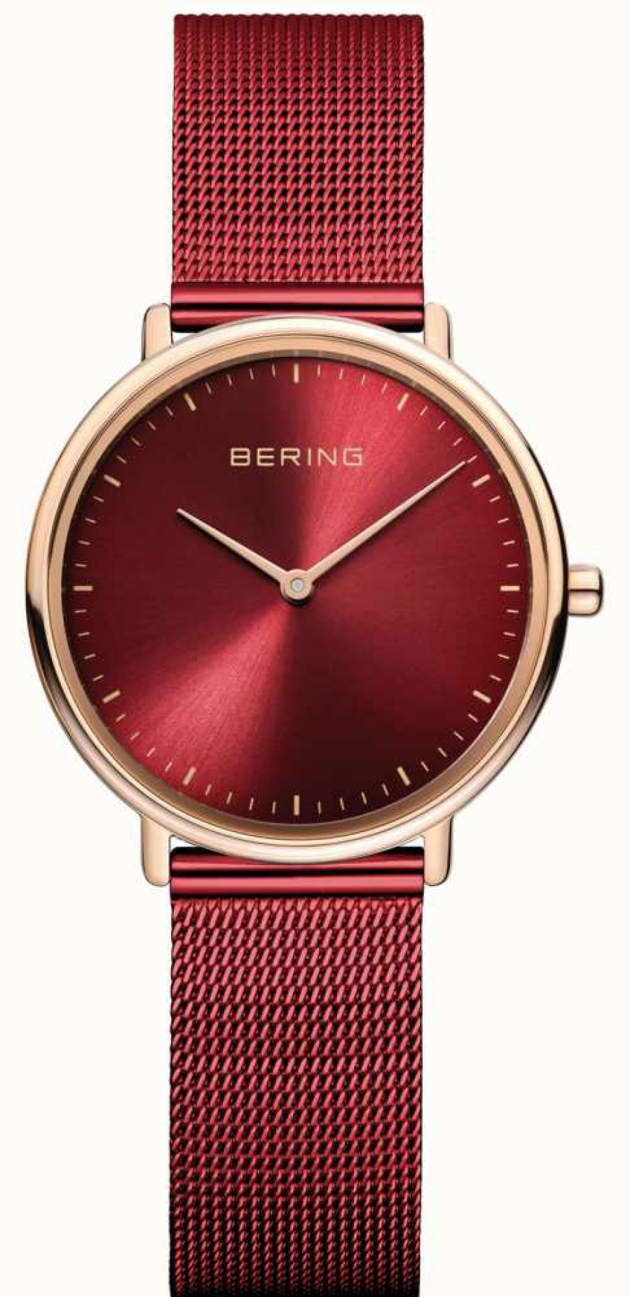 Women'S Bering | Bering Classic Women'S Red And Rose-Gold Watch