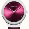 Women'S Bering | Bering Classic | Women'S | Polished Silver | Purple Mesh