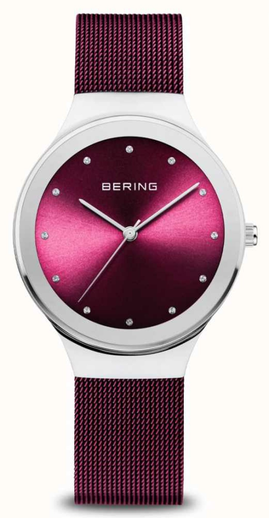 Women'S Bering | Bering Classic | Women'S | Polished Silver | Purple Mesh