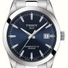 Men'S Tissot | Tissot | Powermatic 80 Silicium | Automatic | Blue Date Dial