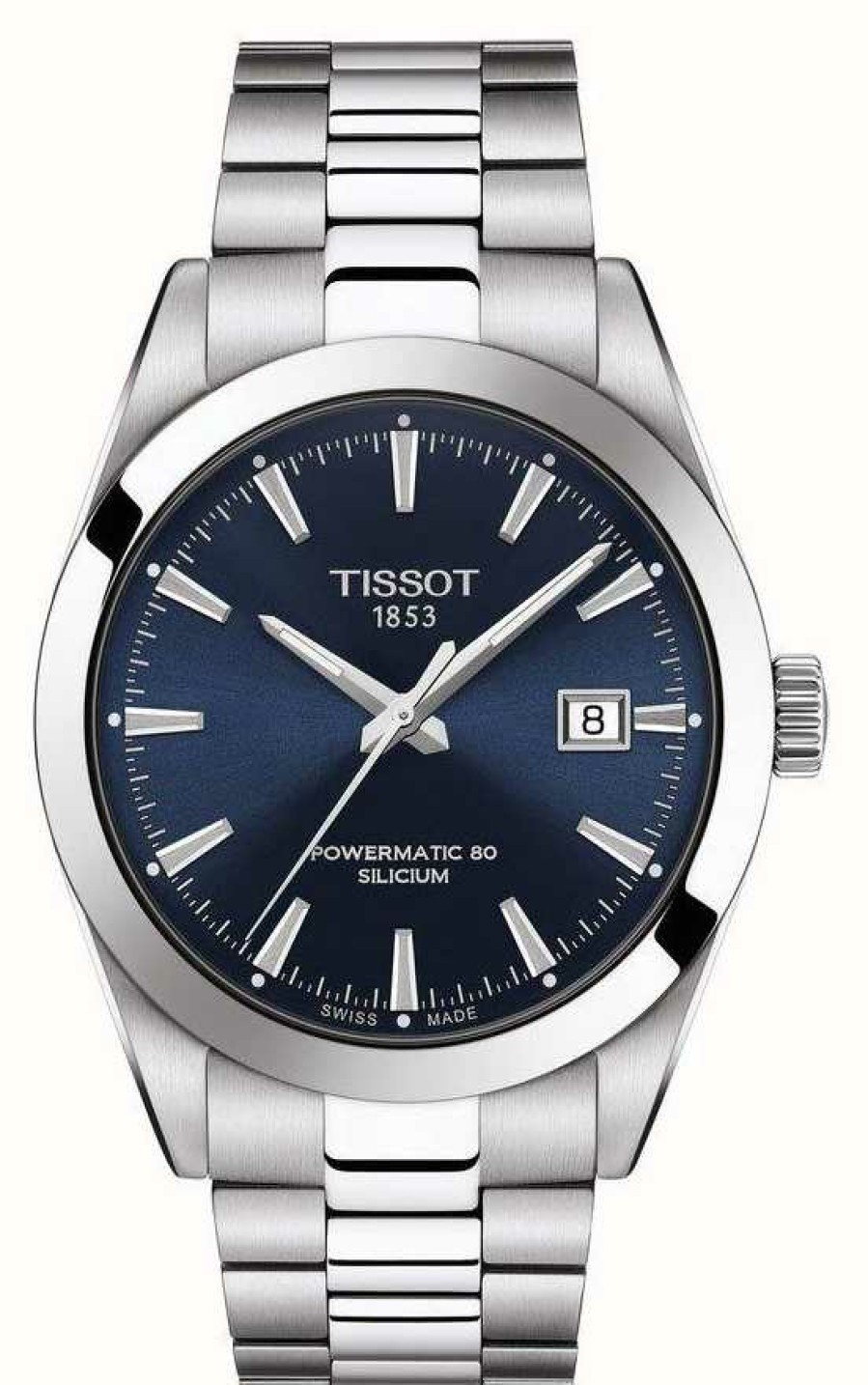 Men'S Tissot | Tissot | Powermatic 80 Silicium | Automatic | Blue Date Dial