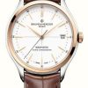 Men'S Baume & Mercier | Baume & Mercier Clifton Baumatic Brown Leather Strap Watch