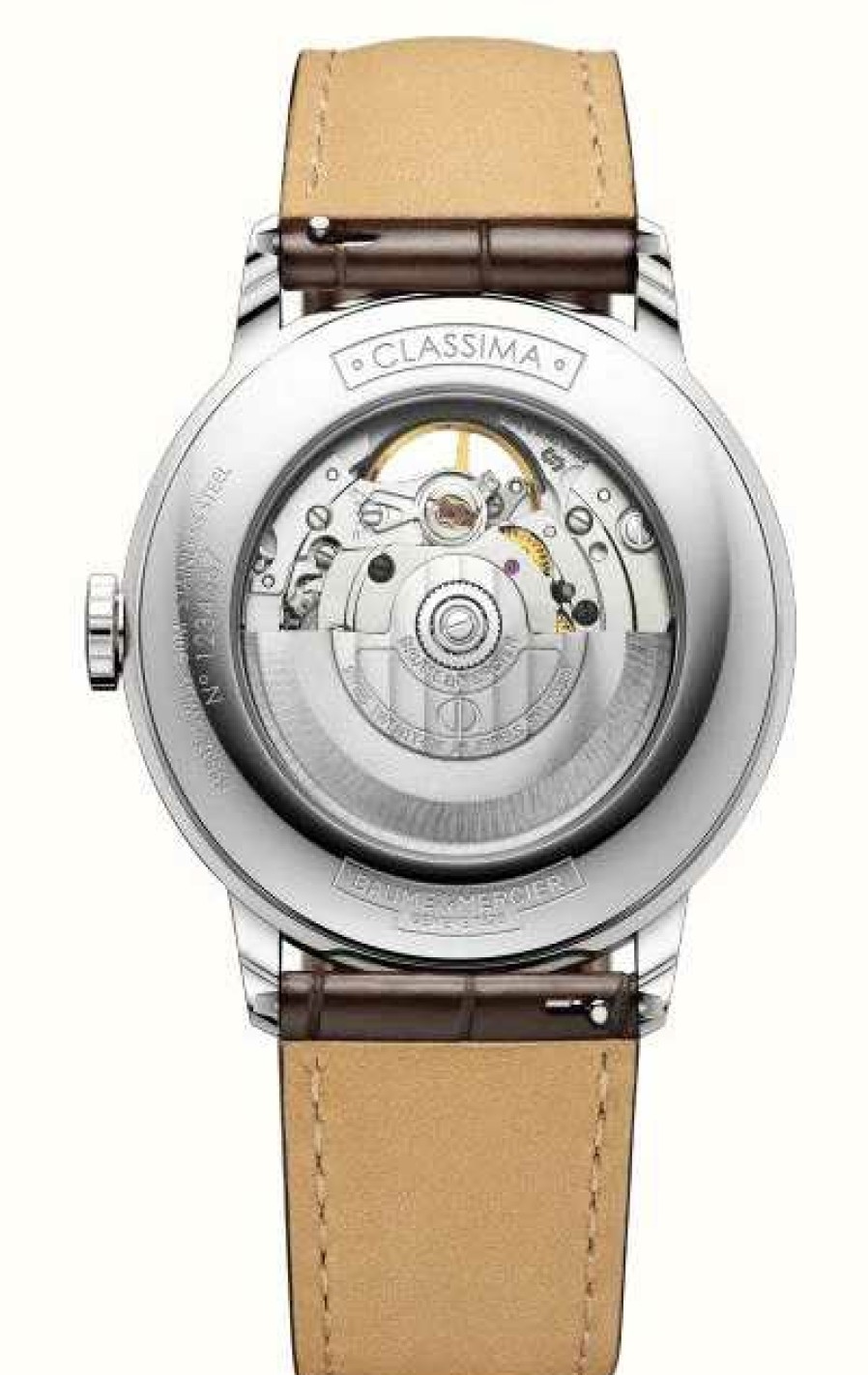 Men'S Baume & Mercier | Baume & Mercier Classima Brown Leather Silver Dial Automatic