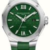 Men'S Baume & Mercier | Baume & Mercier Riviera 42 Mm Automatic Green Rubber Strap