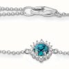 Jewelry Thomas Sabo Jewellery | Thomas Sabo Silver Turquoise Zirconia Bracelet