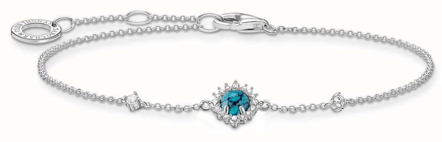 Jewelry Thomas Sabo Jewellery | Thomas Sabo Silver Turquoise Zirconia Bracelet