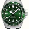 Men'S Certina | Certina Ds Action Diver | Green Dial | Stainless Steel Bracelet