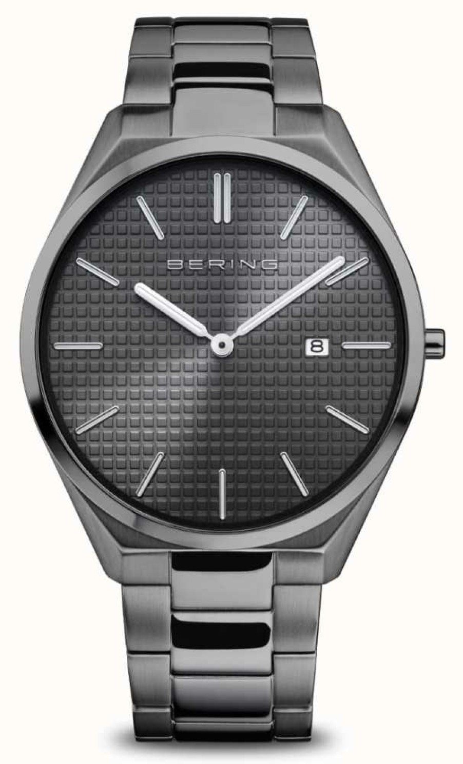 Men'S Bering | Bering Ultra Slim | Men'S | Polished/Brushed Grey | Grey Dial