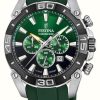 Men'S Festina | Festina Chronobike 2021 | Green Dial | Green Silicone Strap