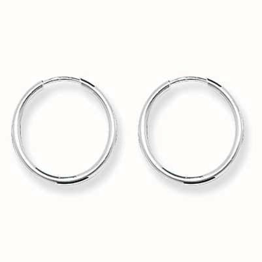 Jewelry James Moore | James Moore Th Silver 16Mm Sleeper Style Hoop Earrings