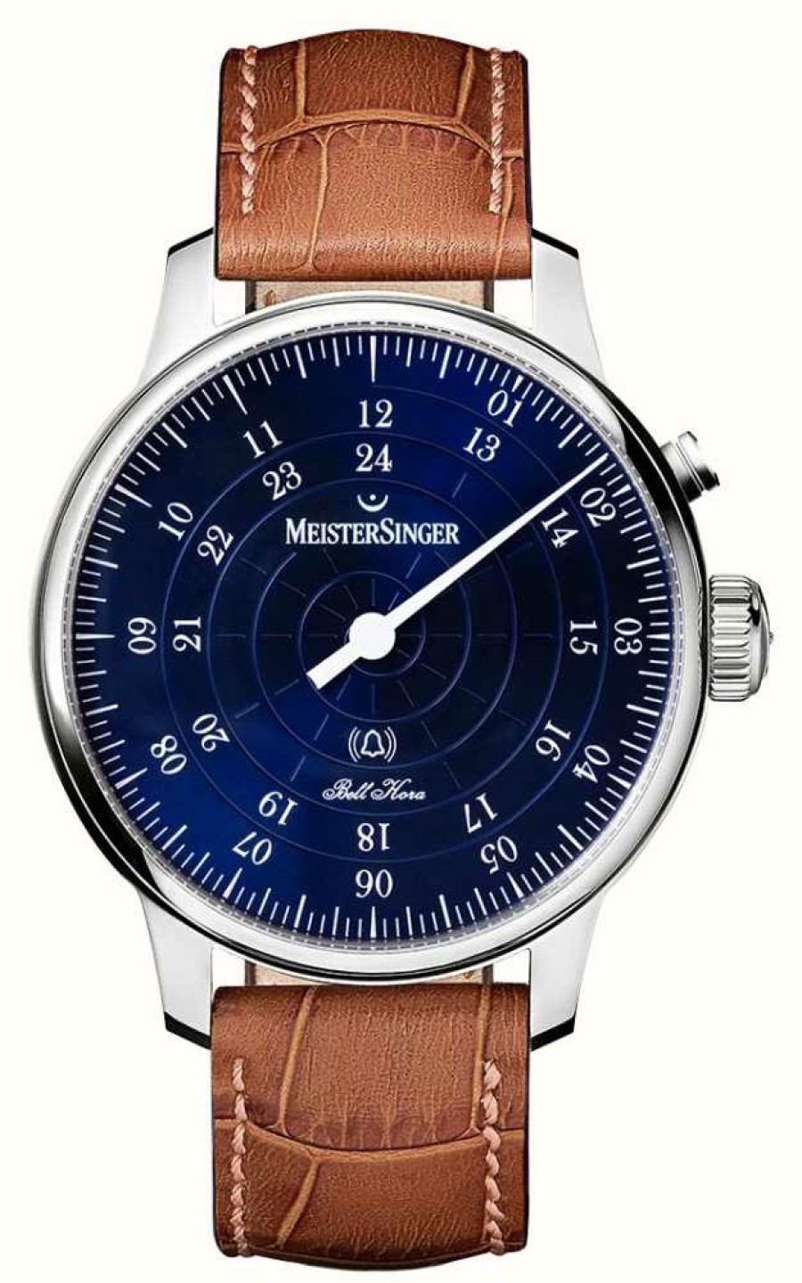 Men'S MeisterSinger | Meistersinger Bell Hora 20Th Anniversary Blue Dial