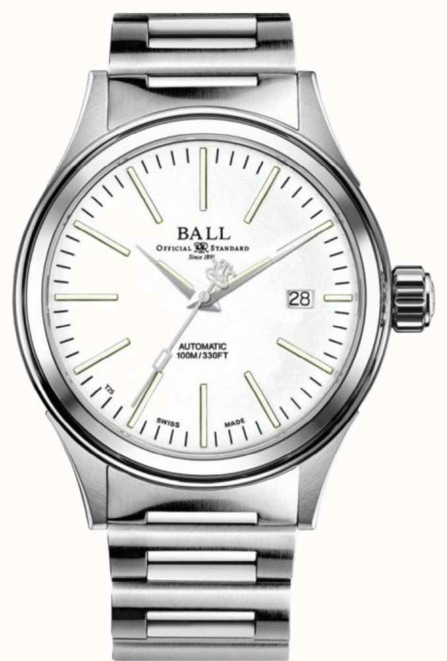 Men'S Ball Watch Company | Ball Watch Company Fireman Automatic 40Mm White Dial