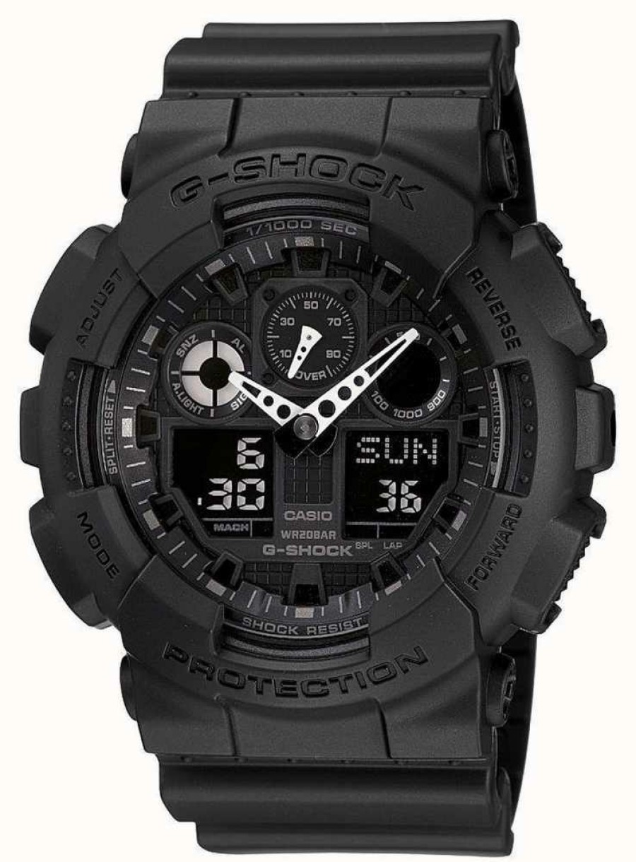 Men'S Casio | Casio G-Shock Chronograph Alarm Black