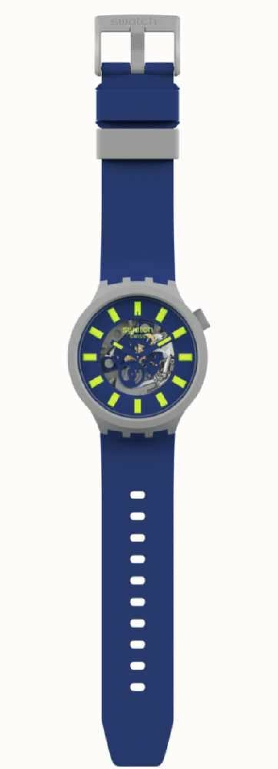 Men'S Swatch | Swatch Limy | Big Bold Bioceramic | Blue Strap