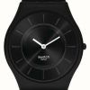 Men'S Swatch | Swatch Liquirizia | Skin Classic | Black Strap