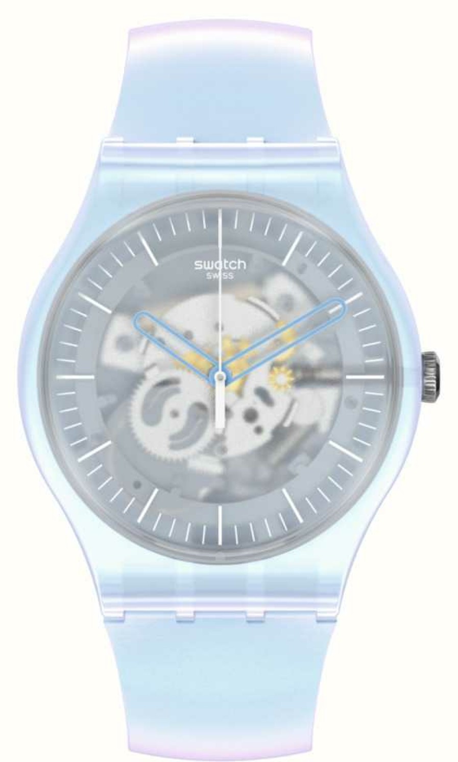 Men'S Swatch | Swatch Flowerscreen | New Gent | Blue Strap