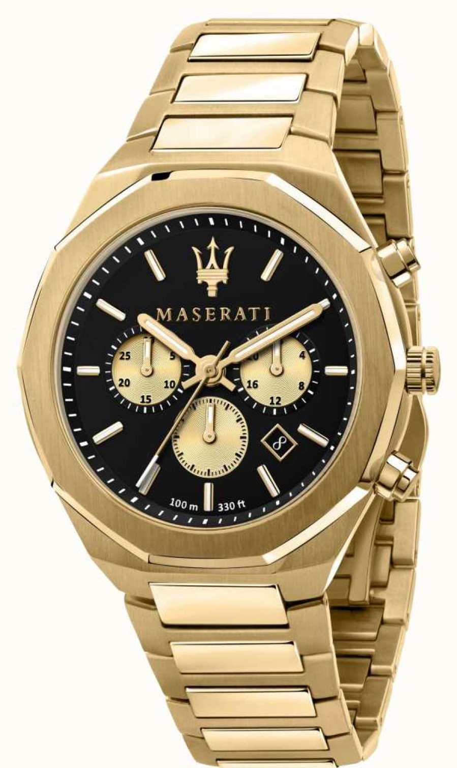 Men'S Maserati | Maserati Stile Chronograph Men'S Yellow Gold Plated