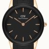 Men'S Daniel Wellington | Daniel Wellington Iconic Motion (40Mm) Black Dial / Black Rubber