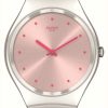 Men'S Swatch | Swatch Skin Irony | Rose-Moire | Pink Silicone Strap