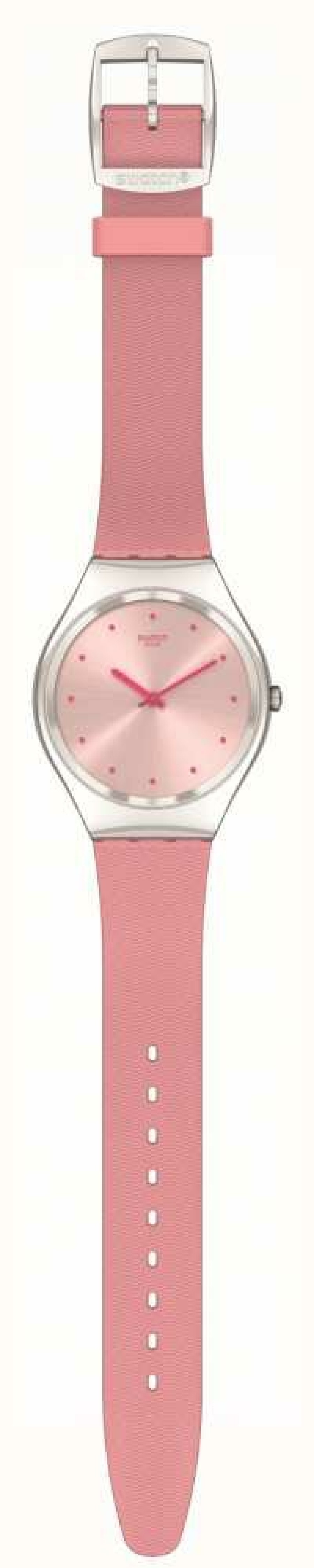 Men'S Swatch | Swatch Skin Irony | Rose-Moire | Pink Silicone Strap