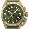 Men'S TW Steel | Tw Steel Canteen Chronograph Bronze (46Mm) Olive Green Dial / Olive Green Leather Strap