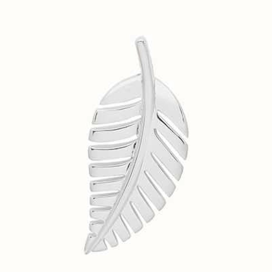 Jewelry James Moore | James Moore Th Silver 3D Leaf Pendant