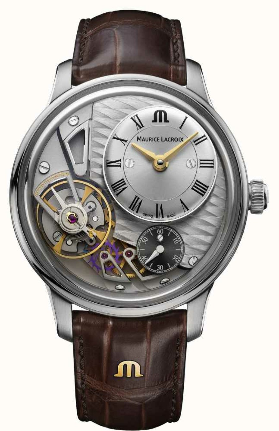 Men'S Maurice Lacroix | Maurice Lacroix Masterpiece Gravity Skeleton Dial Watch