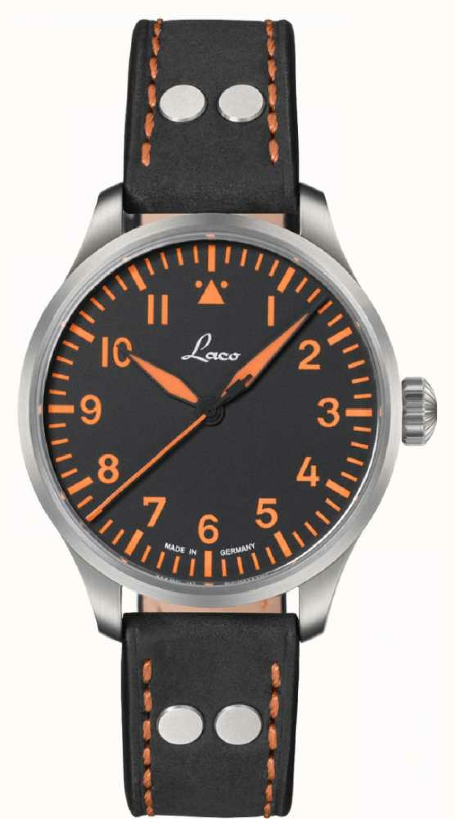 Men'S Laco | Laco Neapel 39 Automatic Black Leather Strap