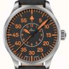 Men'S Laco | Laco Palermo 39 Black Leather Strap