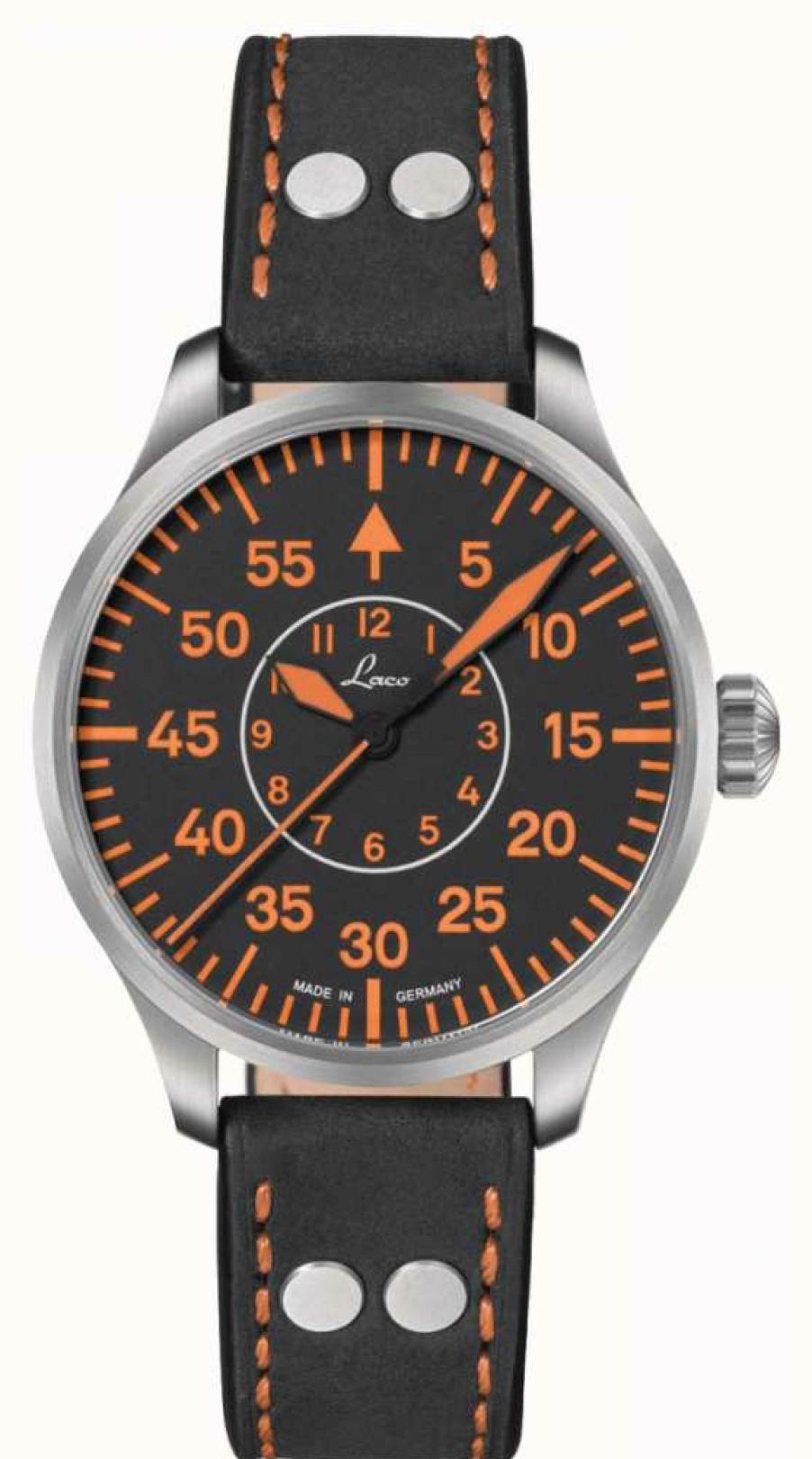 Men'S Laco | Laco Palermo 39 Black Leather Strap