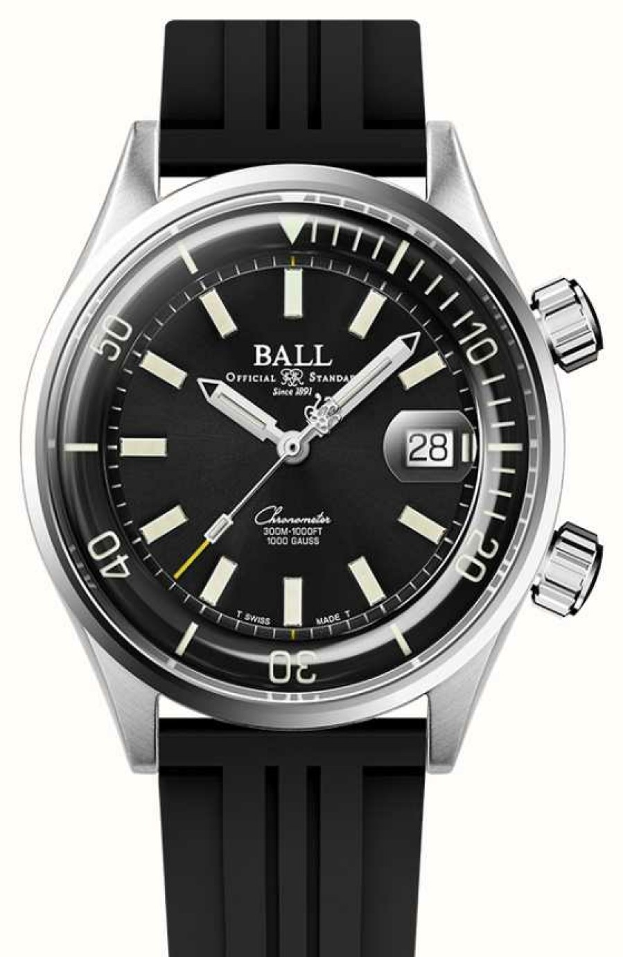 Men'S Ball Watch Company | Ball Watch Company Engineer Master Ii Diver Chronometer Black Dial