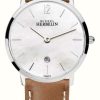 Women'S Herbelin | Herbelin City (30.5Mm) Mother Of Pearl Dial / Brown Leather Strap