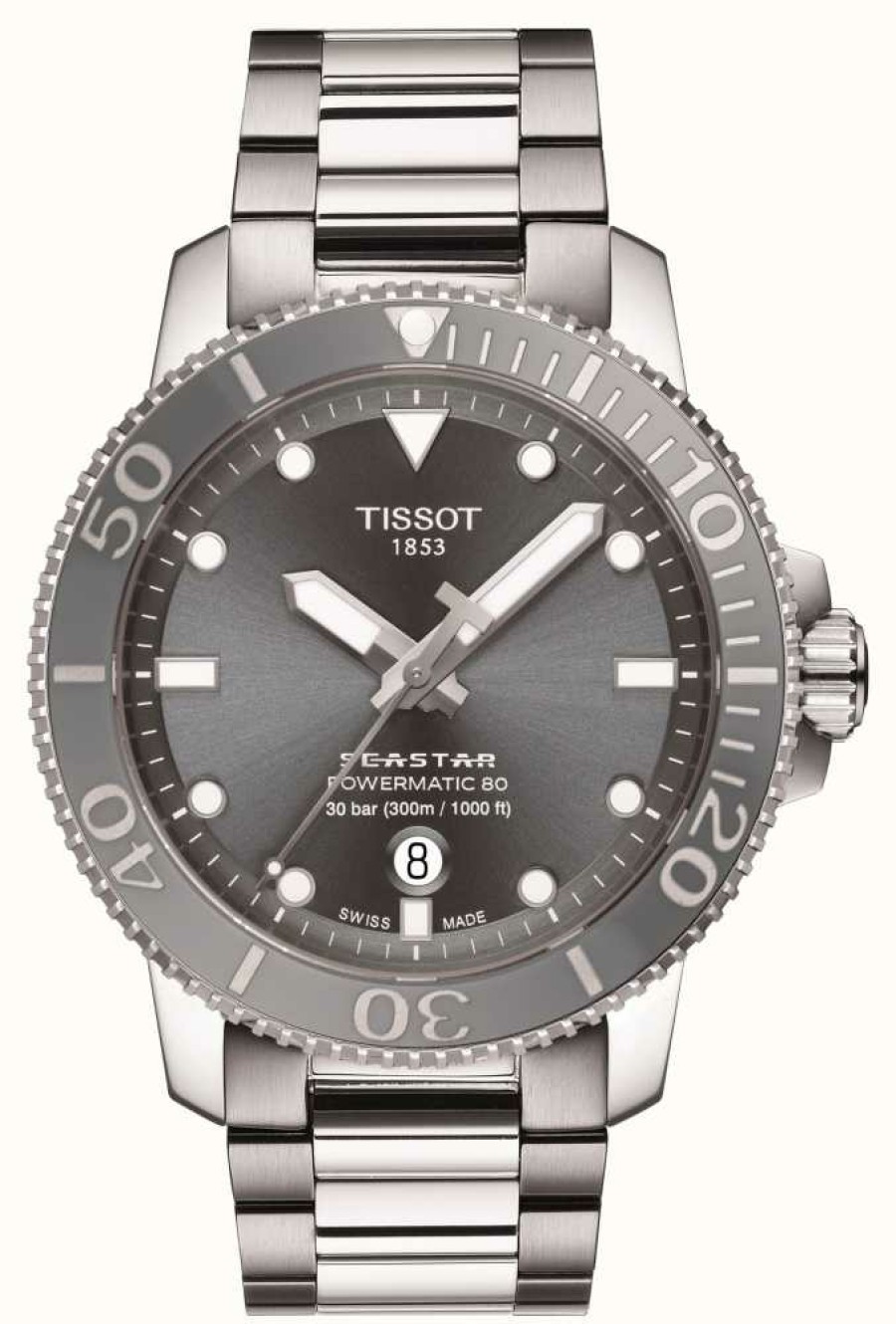 Men'S Tissot | Tissot Seastar 1000 Powermatic 80 Grey Dial