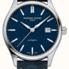 Men'S Frederique Constant | Frederique Constant Classic Index Automatic 40 Mm Blue Leather Strap