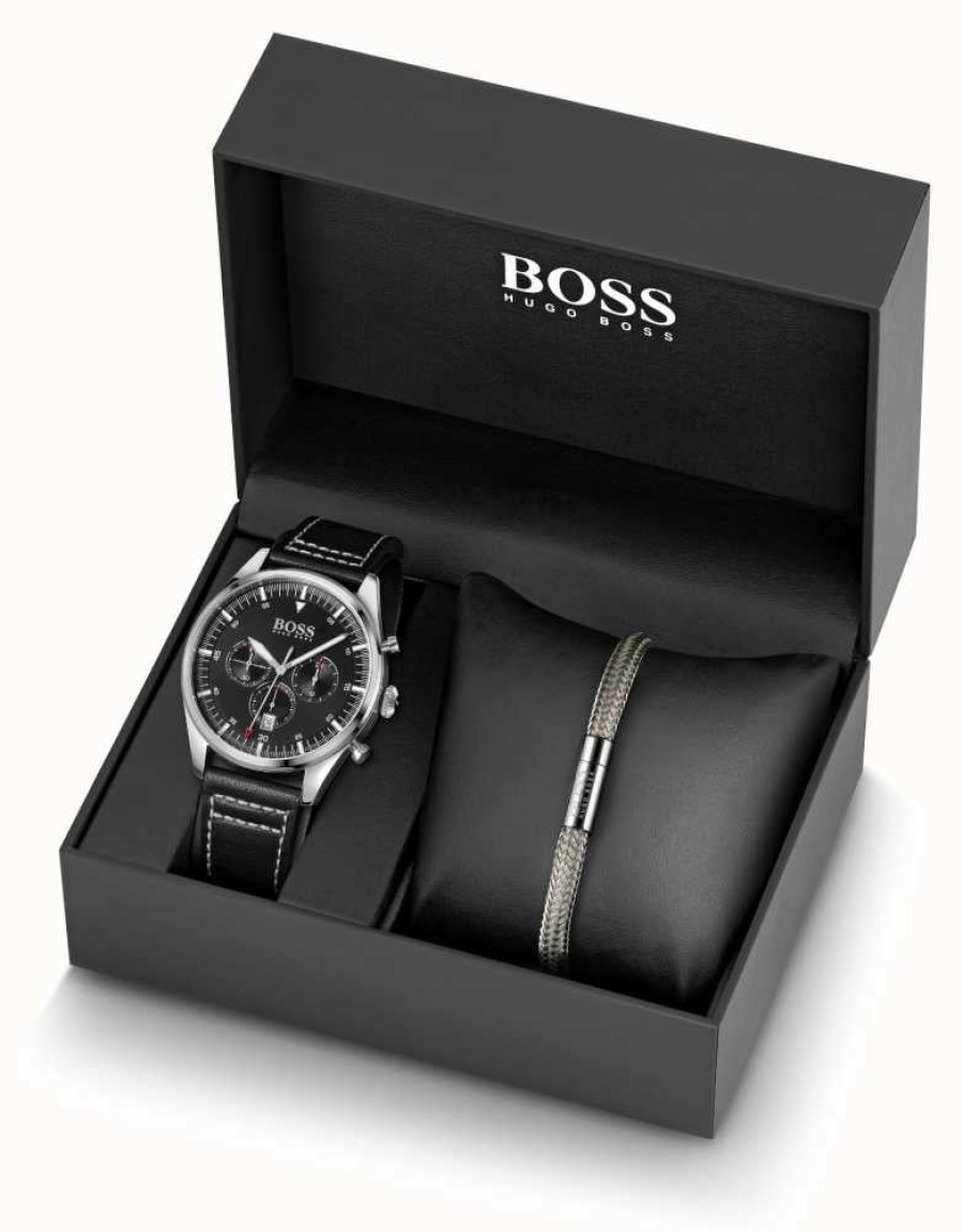 Men'S BOSS | Boss Men'S Pioneer Chronograph Watch And Bracelet Set