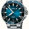 Men'S ORIS | Oris Aquis Date Calibre 400 Automatic (41.5Mm) Blue Dial / Stainless Steel Bracelet