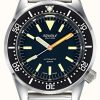 Men'S Squale | Squale 1521 Militaire (42Mm) Black Dial / Stainless Steel Mesh