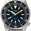 Men'S Squale | Squale 1521 Militaire Blasted (42Mm) Black Dial / Stainless Steel Mesh