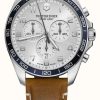 Men'S Victorinox | Victorinox | Fieldforce | Classic Chrono | Brown Leather | Silver Sunray Dial