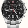 Men'S Victorinox | Victorinox | Fieldforce | Classic Chrono | Stainless Steel Bracelet | Black Dial