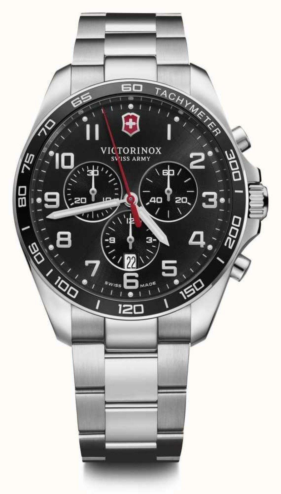 Men'S Victorinox | Victorinox | Fieldforce | Classic Chrono | Stainless Steel Bracelet | Black Dial