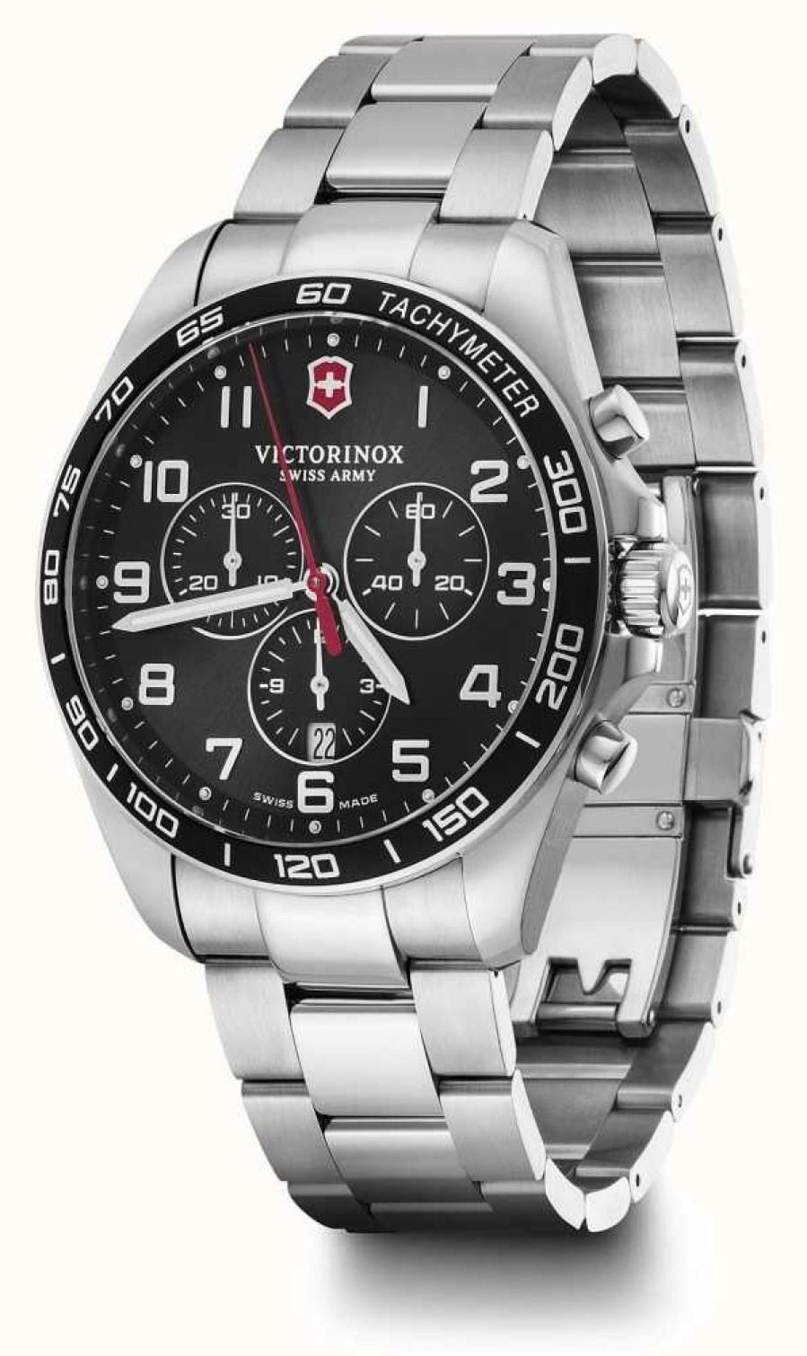 Men'S Victorinox | Victorinox | Fieldforce | Classic Chrono | Stainless Steel Bracelet | Black Dial